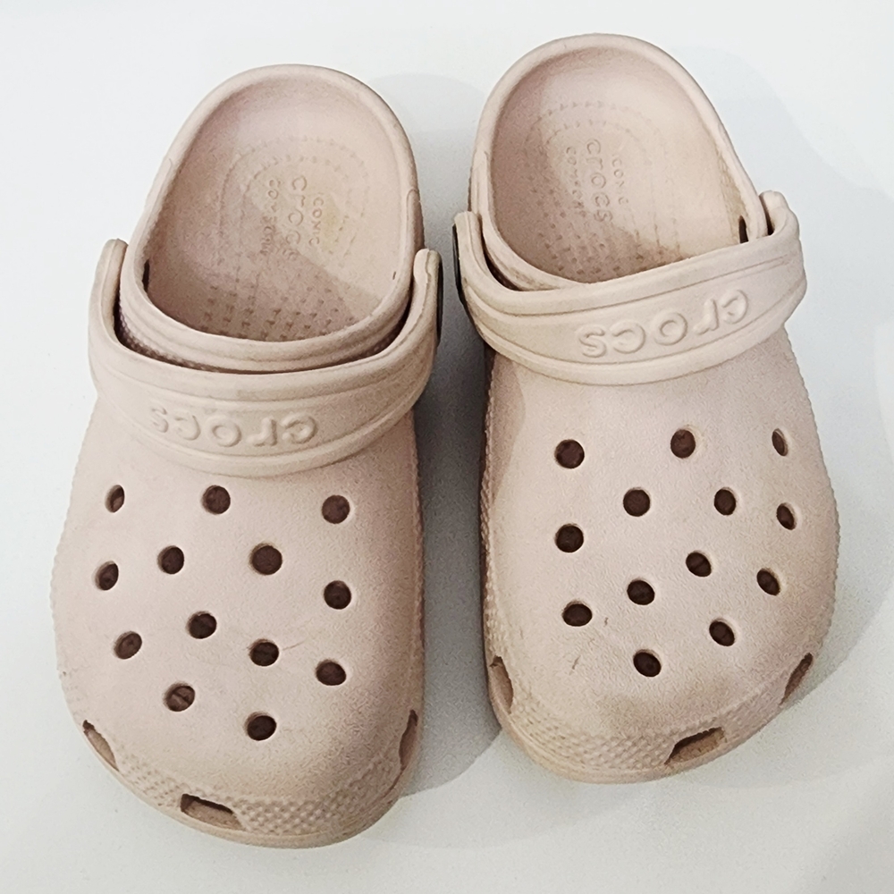 CROCS Kids Light Tan Clogs